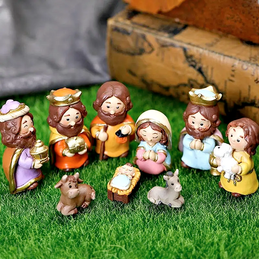 Pesebre Navideño con Estrella de Belén
